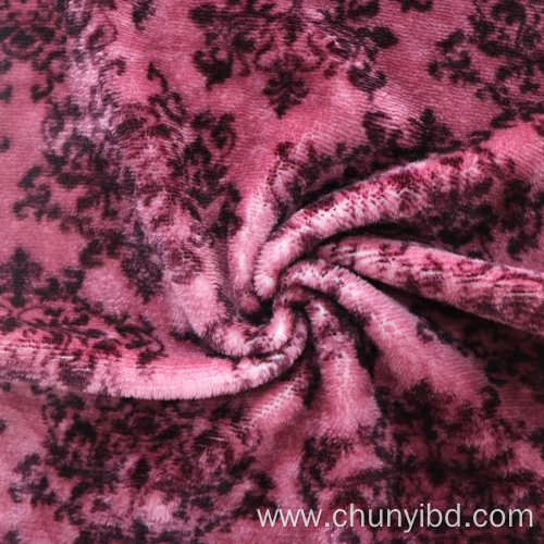 100 Polyester Retro Luxury Flower Pattern Warp Knitted Print Flannel Fleece Fabric for Coat Blanket Sofa Set